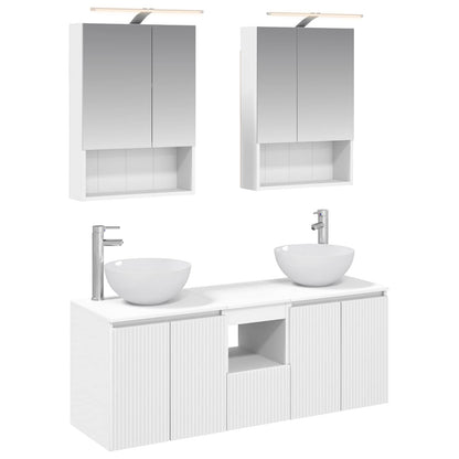 Bathroom Cabinet Set 5 pcs White 50 x 14.5 x 70 cm