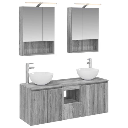 Bathroom Cabinet Set 5 pcs Grey Sonoma 50 x 14.5 x 70 cm
