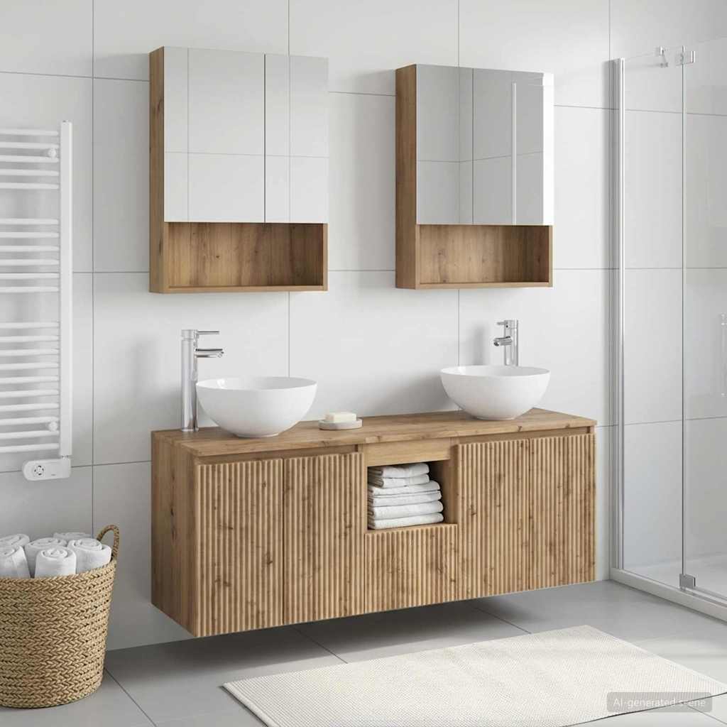 Bathroom Cabinet Set 5 pcs Artisan Oak 50 x 14.5 x 70 cm