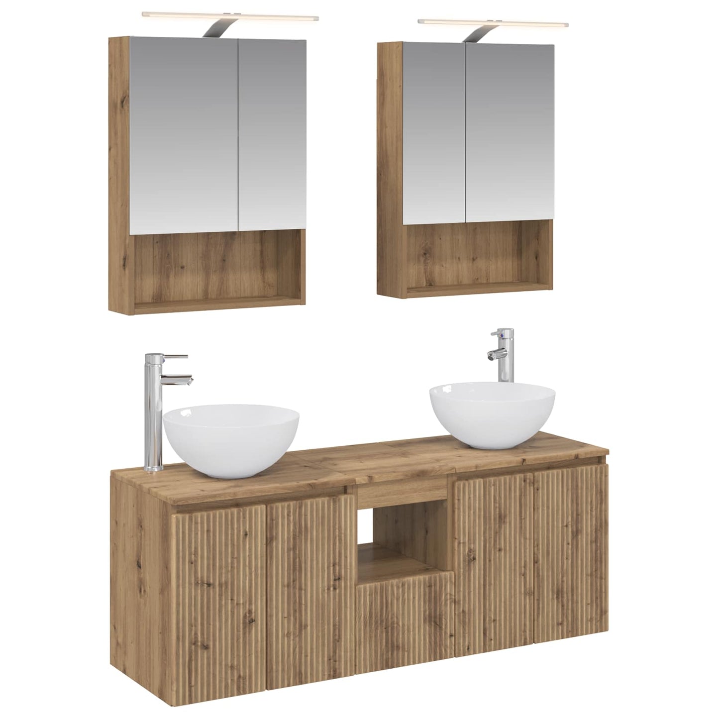 Bathroom Cabinet Set 5 pcs Artisan Oak 50 x 14.5 x 70 cm