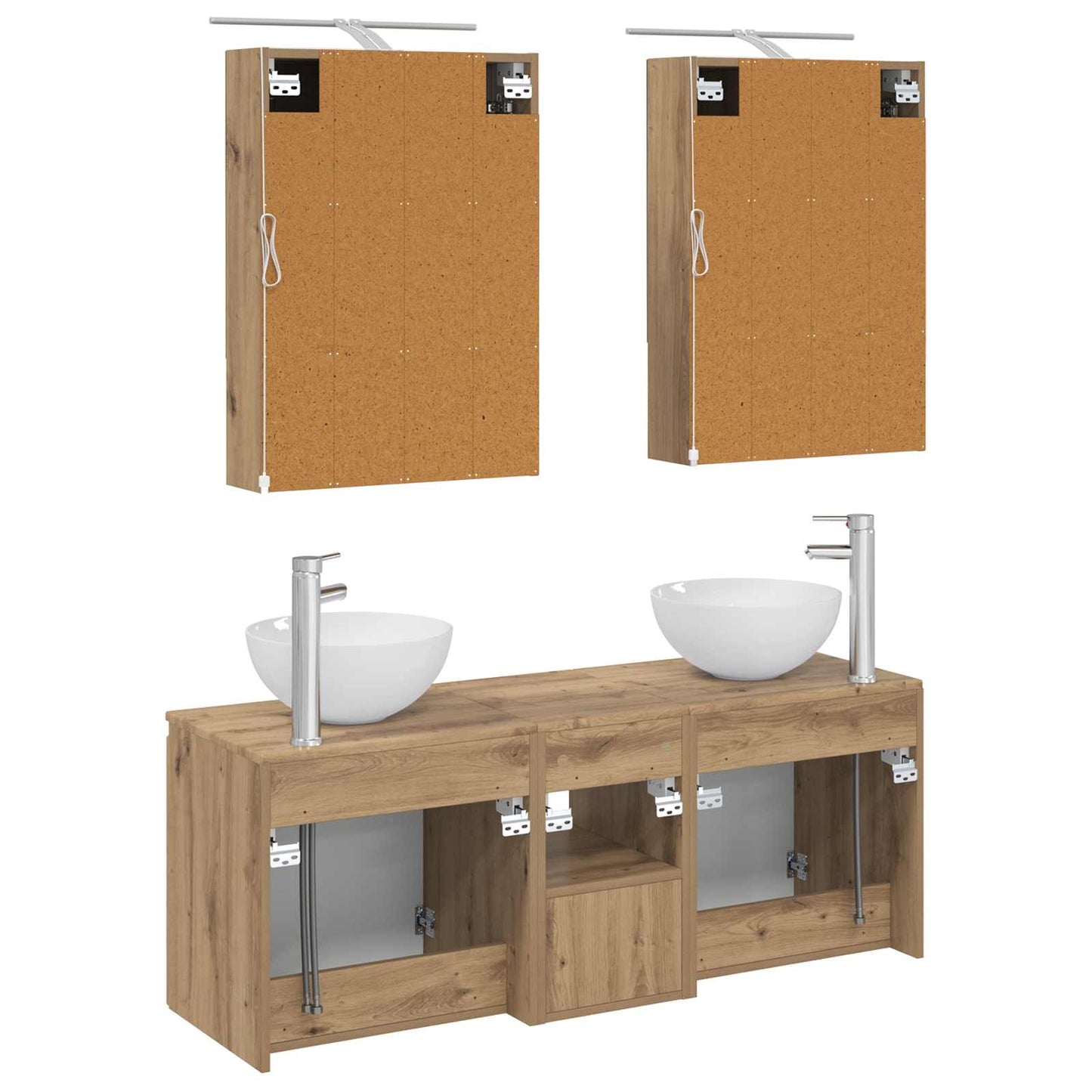 Bathroom Cabinet Set 5 pcs Artisan Oak 50 x 14.5 x 70 cm
