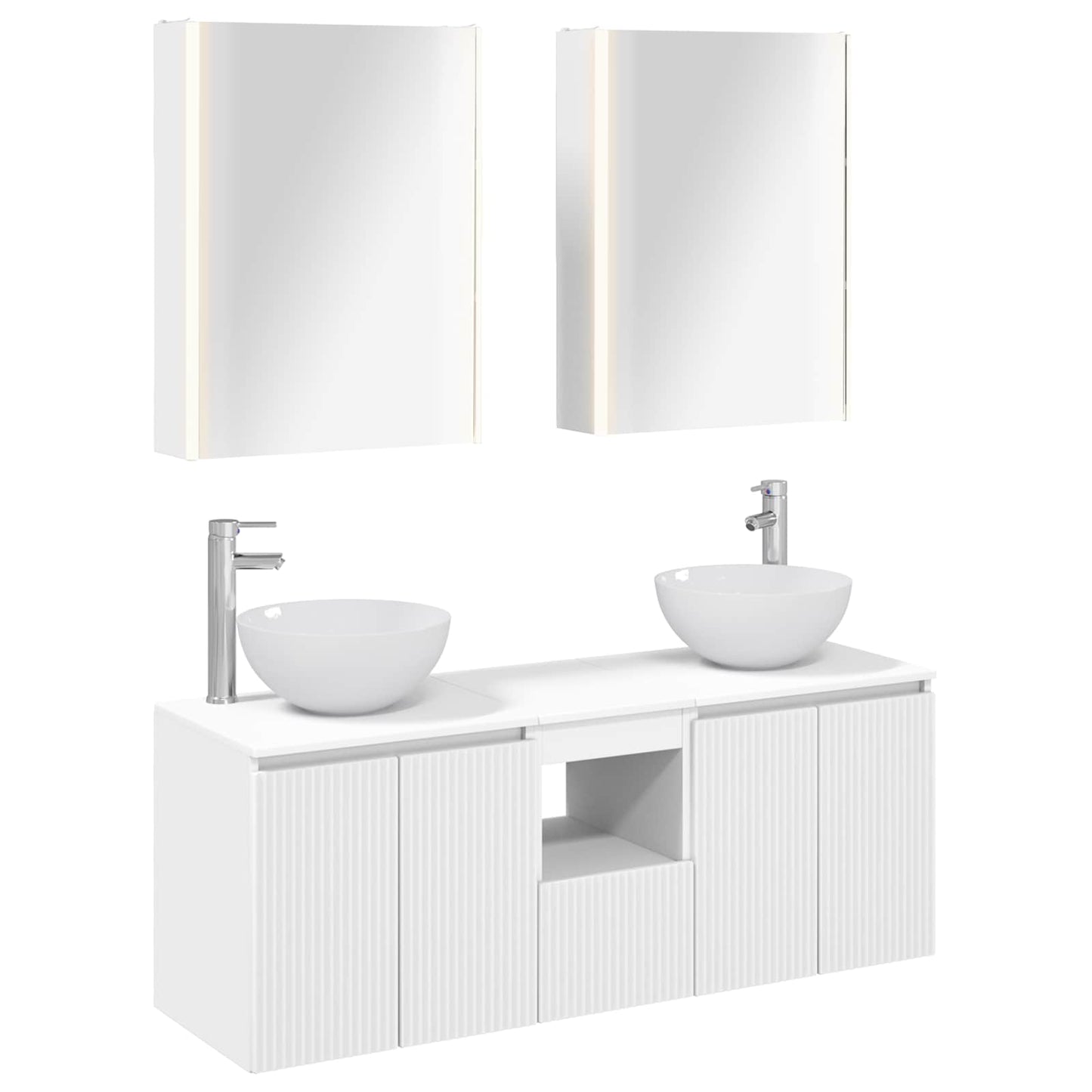 Bathroom Cabinet Set 5 pcs White 53 x 15.5 x 70 cm