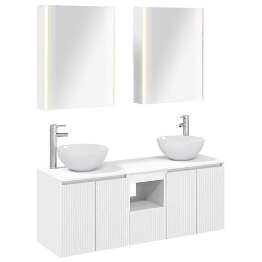 Bathroom Cabinet Set 5 pcs White 53 x 15.5 x 70 cm