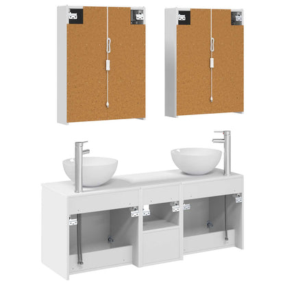 Bathroom Cabinet Set 5 pcs White 53 x 15.5 x 70 cm