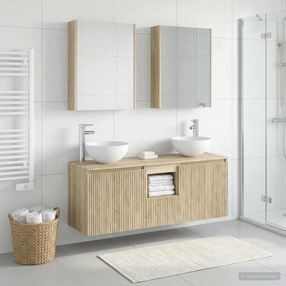 Bathroom Cabinet Set 5 pcs Sonoma Oak 53 x 15.5 x 70 cm