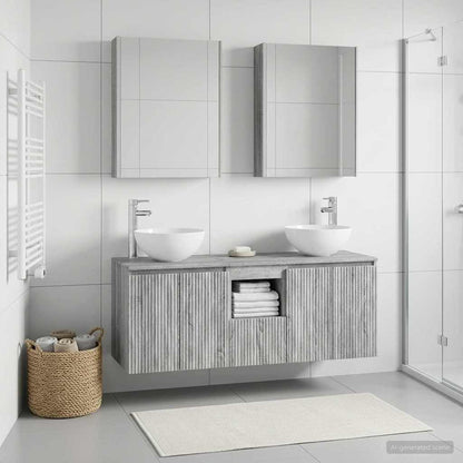 Bathroom Cabinet Set 5 pcs Grey Sonoma 53 x 15.5 x 70 cm