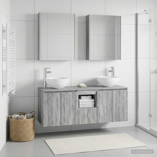 Bathroom Cabinet Set 5 pcs Grey Sonoma 53 x 15.5 x 70 cm
