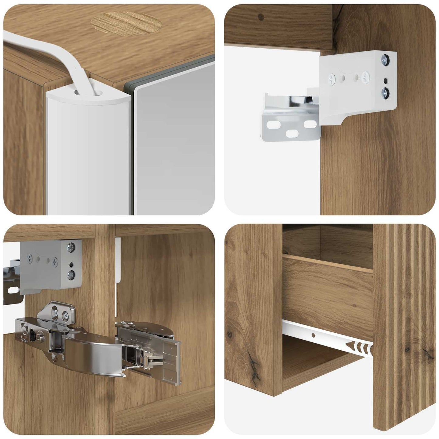Bathroom Cabinet Set 5 pcs Artisan Oak 53 x 15.5 x 70 cm