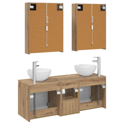 Bathroom Cabinet Set 5 pcs Artisan Oak 53 x 15.5 x 70 cm