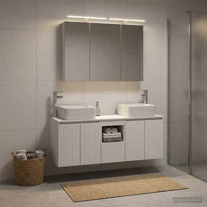 Bathroom Cabinet Set 4 pcs White 100 x 14.5 x 70 cm
