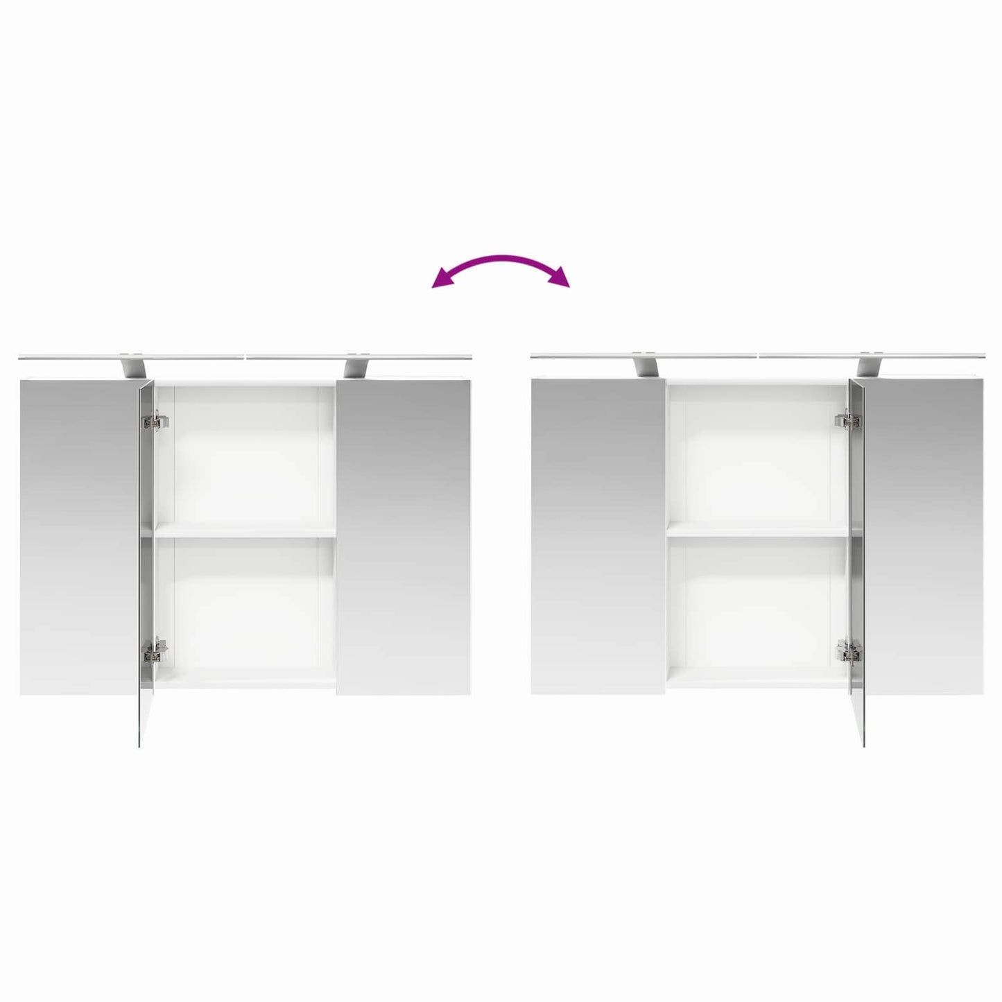 Bathroom Cabinet Set 4 pcs White 100 x 14.5 x 70 cm