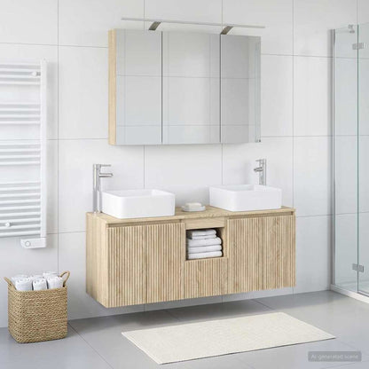 Bathroom Cabinet Set 4 pcs Sonoma Oak 100 x 14.5 x 70 cm