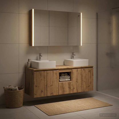 Bathroom Cabinet Set 4 pcs Artisan Oak Engineered Wood