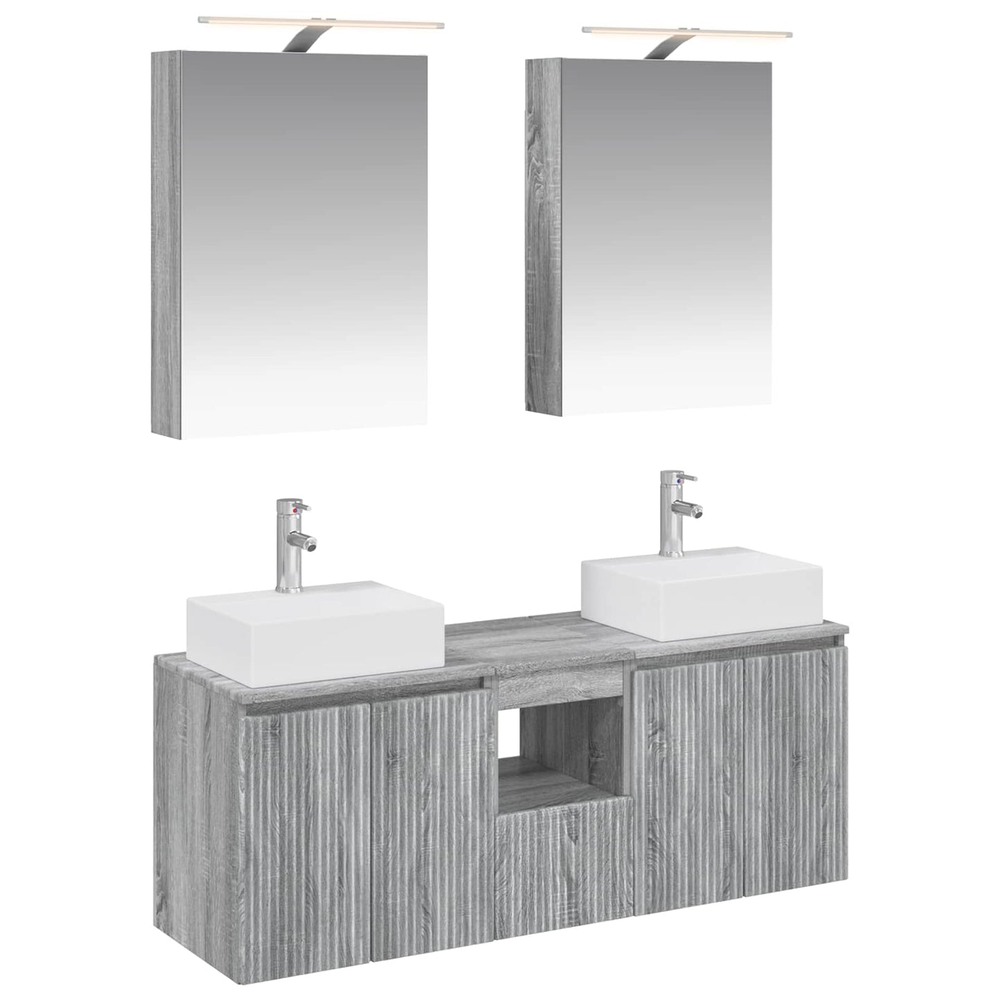 Bathroom Cabinet Set 5 pcs Grey Sonoma Engineered Wood