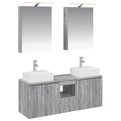 Bathroom Cabinet Set 5 pcs Grey Sonoma Engineered Wood