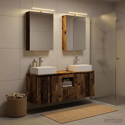 Bathroom Cabinet Set 5 pcs Old Wood Engineered Wood