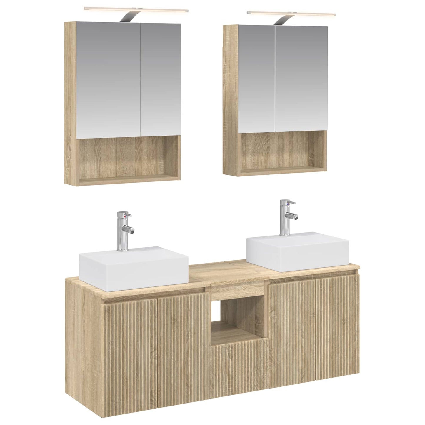 Bathroom Cabinet Set 5 pcs Sonoma Oak Engineered Wood