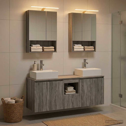 Bathroom Cabinet Set 5 pcs Grey Sonoma Engineered Wood