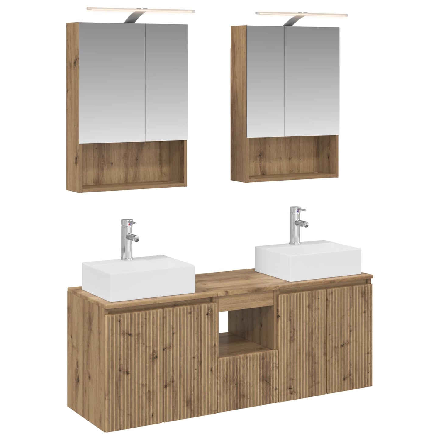 Bathroom Cabinet Set 5 pcs Artisan Oak Engineered Wood