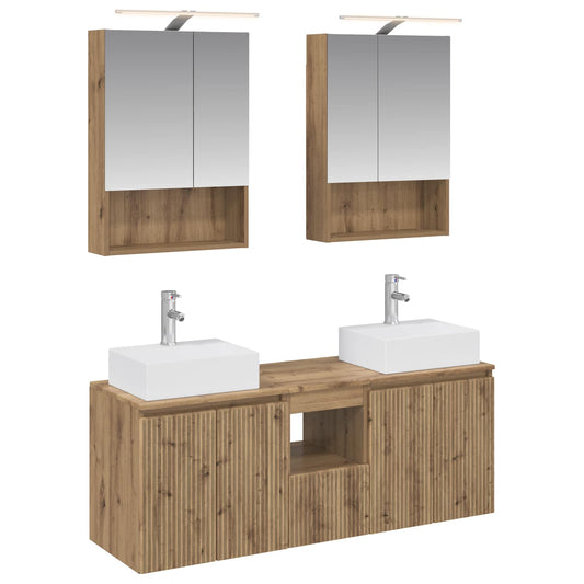 Bathroom Cabinet Set 5 pcs Artisan Oak Engineered Wood