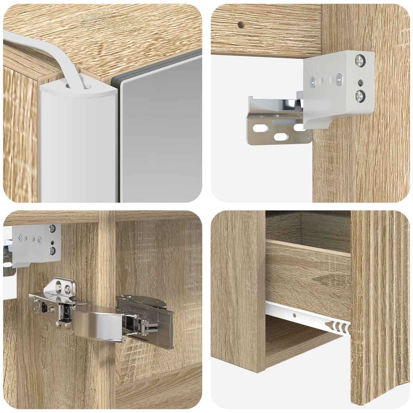 Bathroom Cabinet Set 5 pcs Sonoma Oak Engineered Wood
