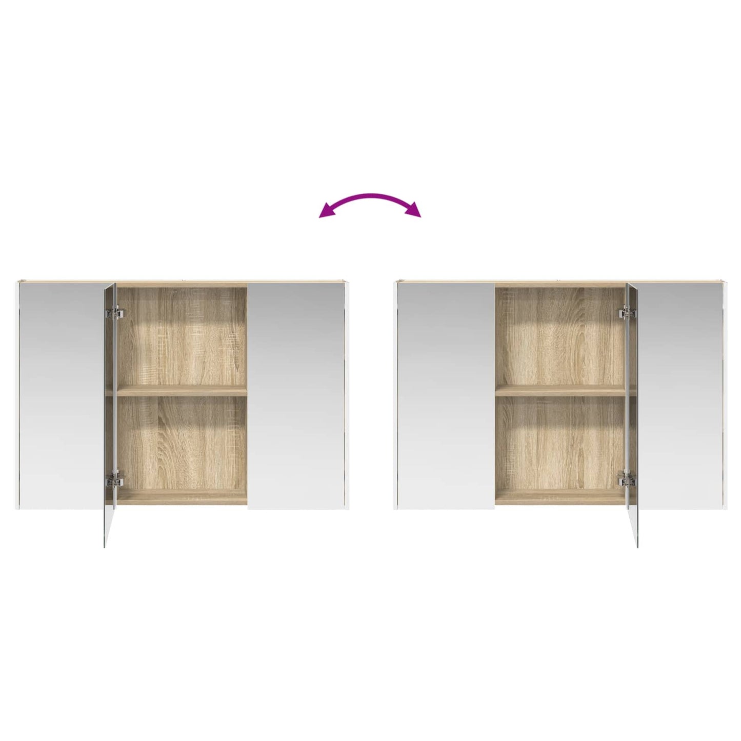 Bathroom Cabinet Set 4 pcs Sonoma Oak Engineered Wood