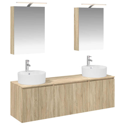 Bathroom Cabinet Set 5 pcs Sonoma Oak Engineered Wood