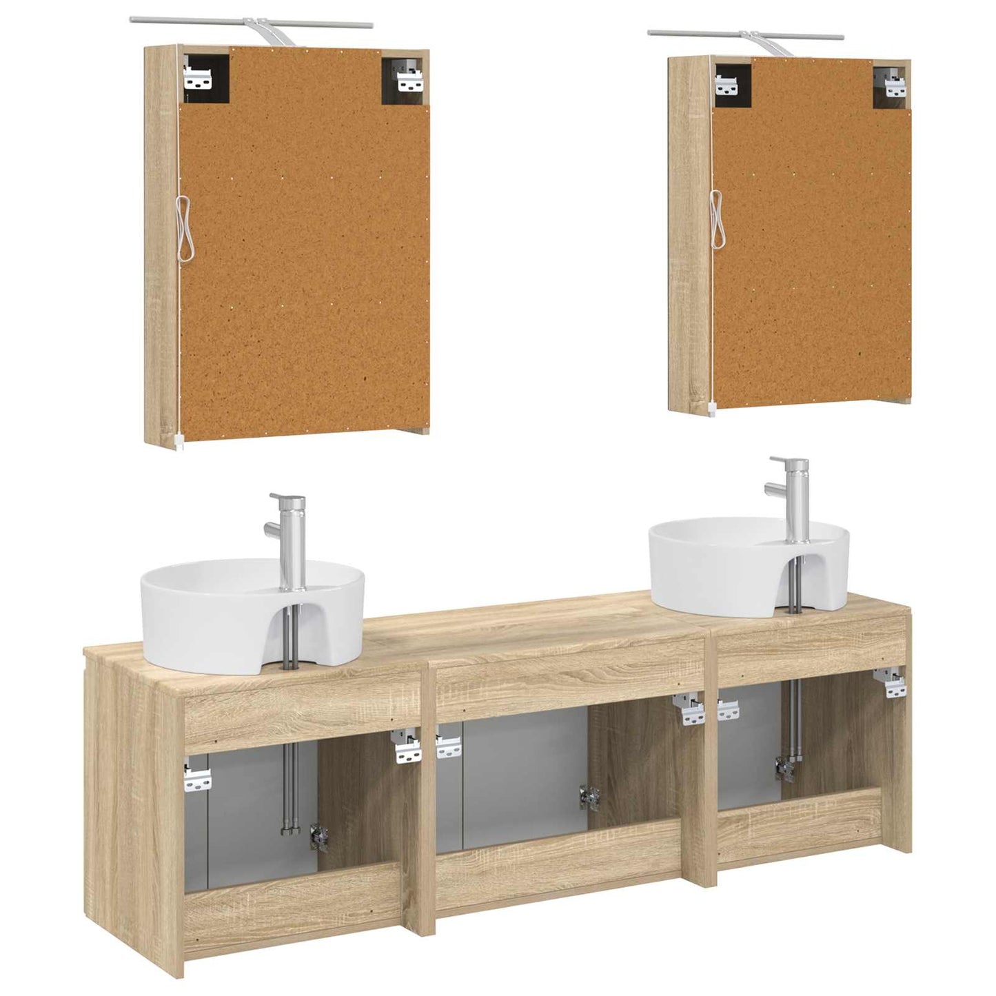 Bathroom Cabinet Set 5 pcs Sonoma Oak Engineered Wood
