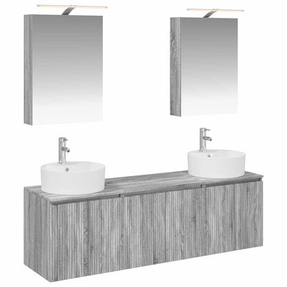 Bathroom Cabinet Set 5 pcs Grey Sonoma Engineered Wood