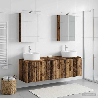 Bathroom Cabinet Set 5 pcs Old Wood Engineered Wood