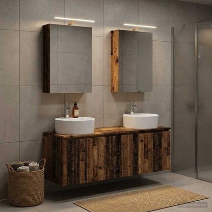 Bathroom Cabinet Set 5 pcs Old Wood Engineered Wood