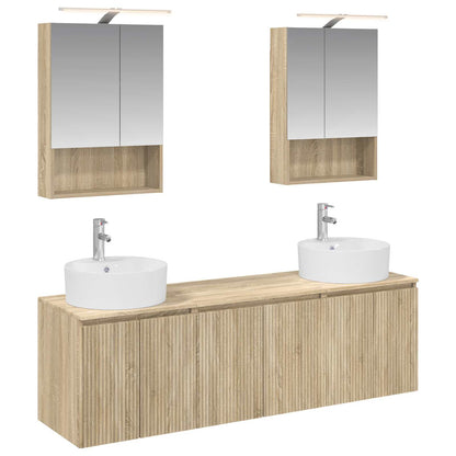 Bathroom Cabinet Set 5 pcs Sonoma Oak Engineered Wood