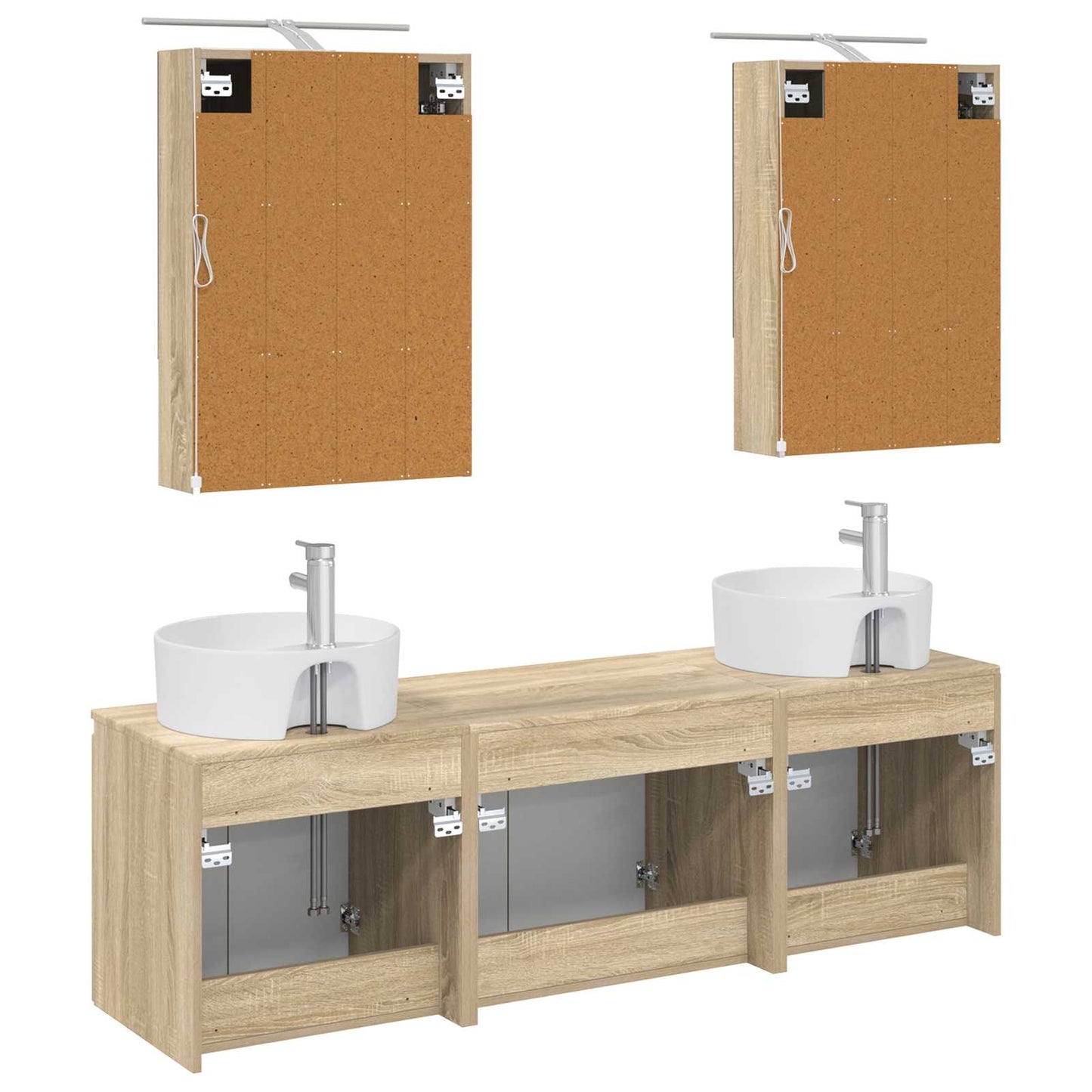 Bathroom Cabinet Set 5 pcs Sonoma Oak Engineered Wood