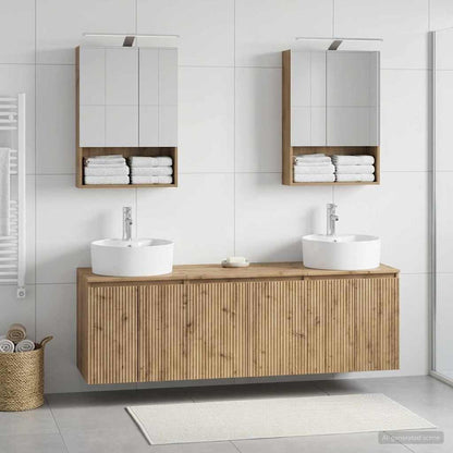 Bathroom Cabinet Set 5 pcs Artisan Oak Engineered Wood