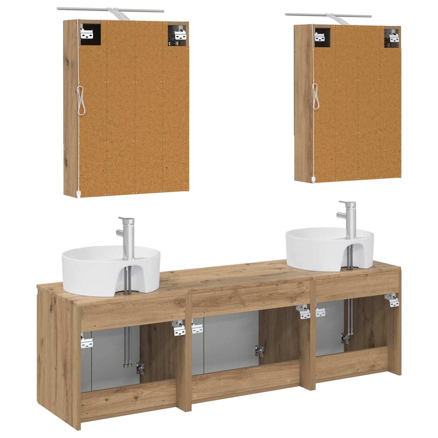 Bathroom Cabinet Set 5 pcs Artisan Oak Engineered Wood