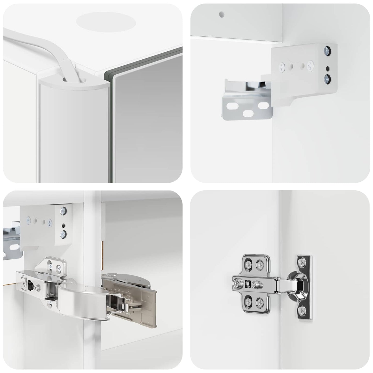Bathroom Cabinet Set 5 pcs White Engineered Wood