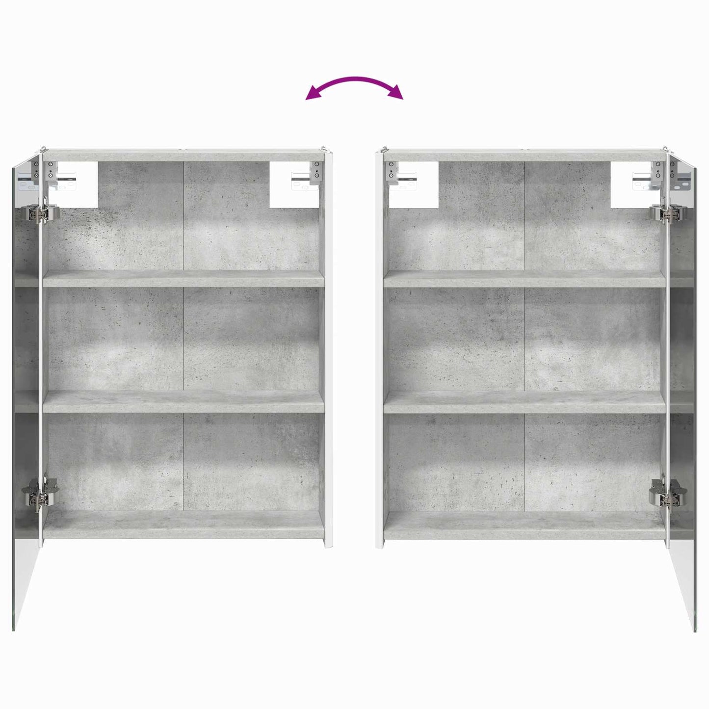 Bathroom Cabinet Set 5 pcs Concrete Grey Engineered Wood