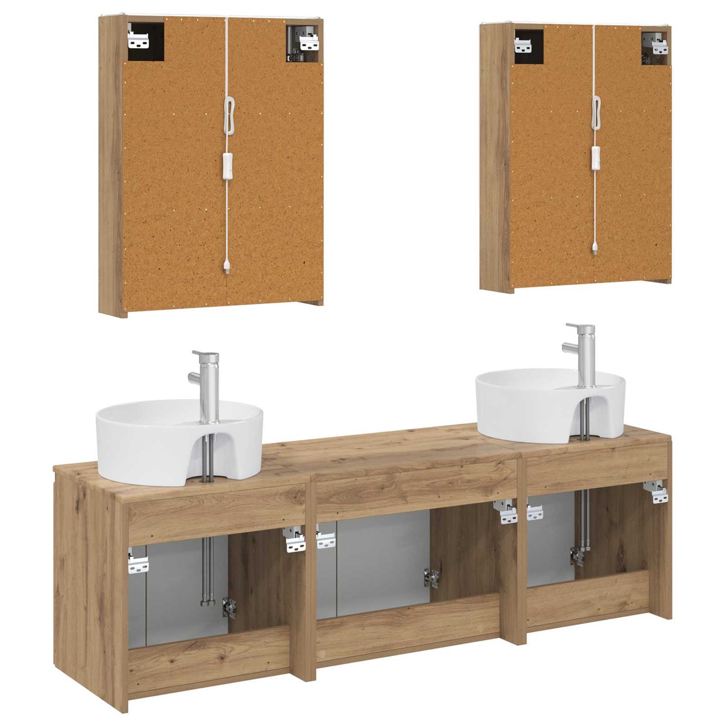 Bathroom Cabinet Set 5 pcs Artisan Oak Engineered Wood