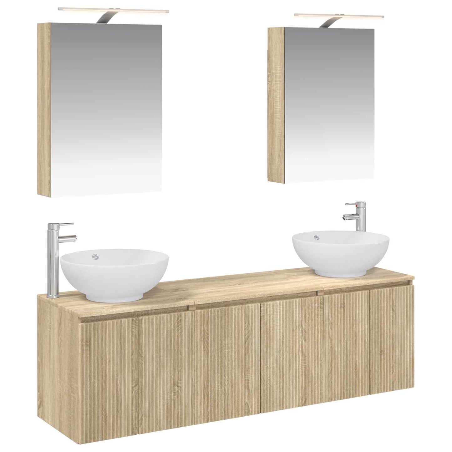 Bathroom Cabinet Set 5 pcs Sonoma Oak Engineered Wood