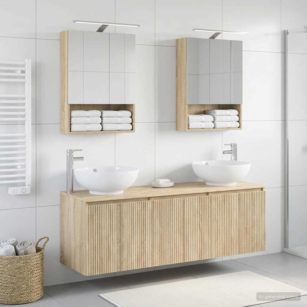Bathroom Cabinet Set 5 pcs Sonoma Oak Engineered Wood