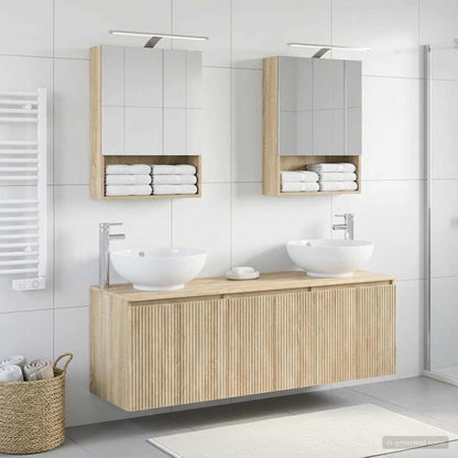 Bathroom Cabinet Set 5 pcs Sonoma Oak Engineered Wood