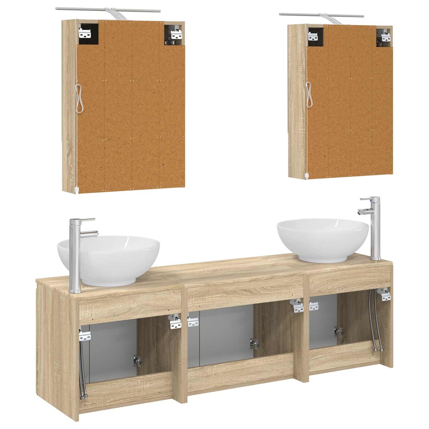 Bathroom Cabinet Set 5 pcs Sonoma Oak Engineered Wood