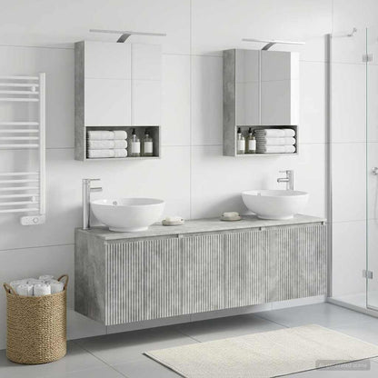 Bathroom Cabinet Set 5 pcs Concrete Grey Engineered Wood