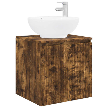 Bathroom Cabinet Set 5 pcs Smoked Oak Engineered Wood