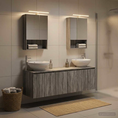 Bathroom Cabinet Set 5 pcs Grey Sonoma Engineered Wood