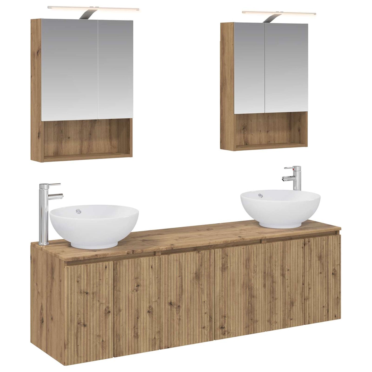 Bathroom Cabinet Set 5 pcs Artisan Oak Engineered Wood