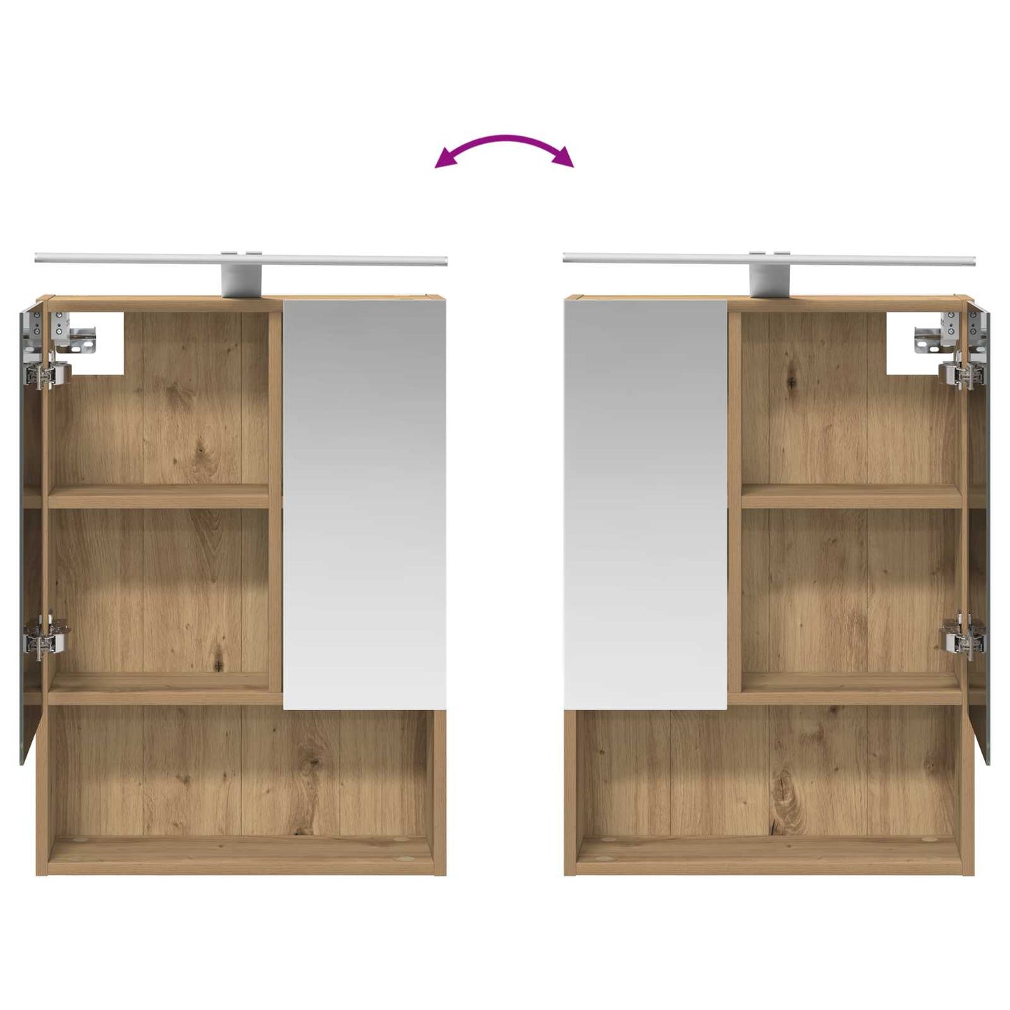 Bathroom Cabinet Set 5 pcs Artisan Oak Engineered Wood