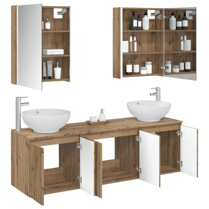 Bathroom Cabinet Set 5 pcs Artisan Oak Engineered Wood