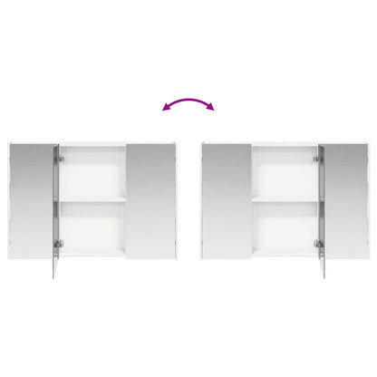 Bathroom Cabinet Set 4 pcs White Engineered Wood