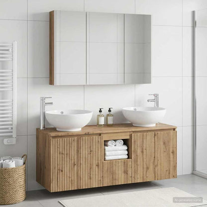 Bathroom Cabinet Set 4 pcs Artisan Oak Engineered Wood